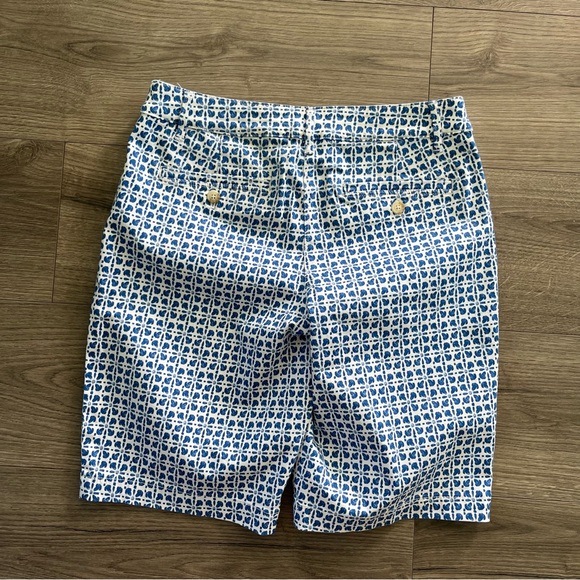 Tommy Bahama Womens Blue White Geometric Pattern Bermuda Shorts Size 4 - Picture 5 of 8